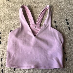 Alo yoga sugarplum pink top